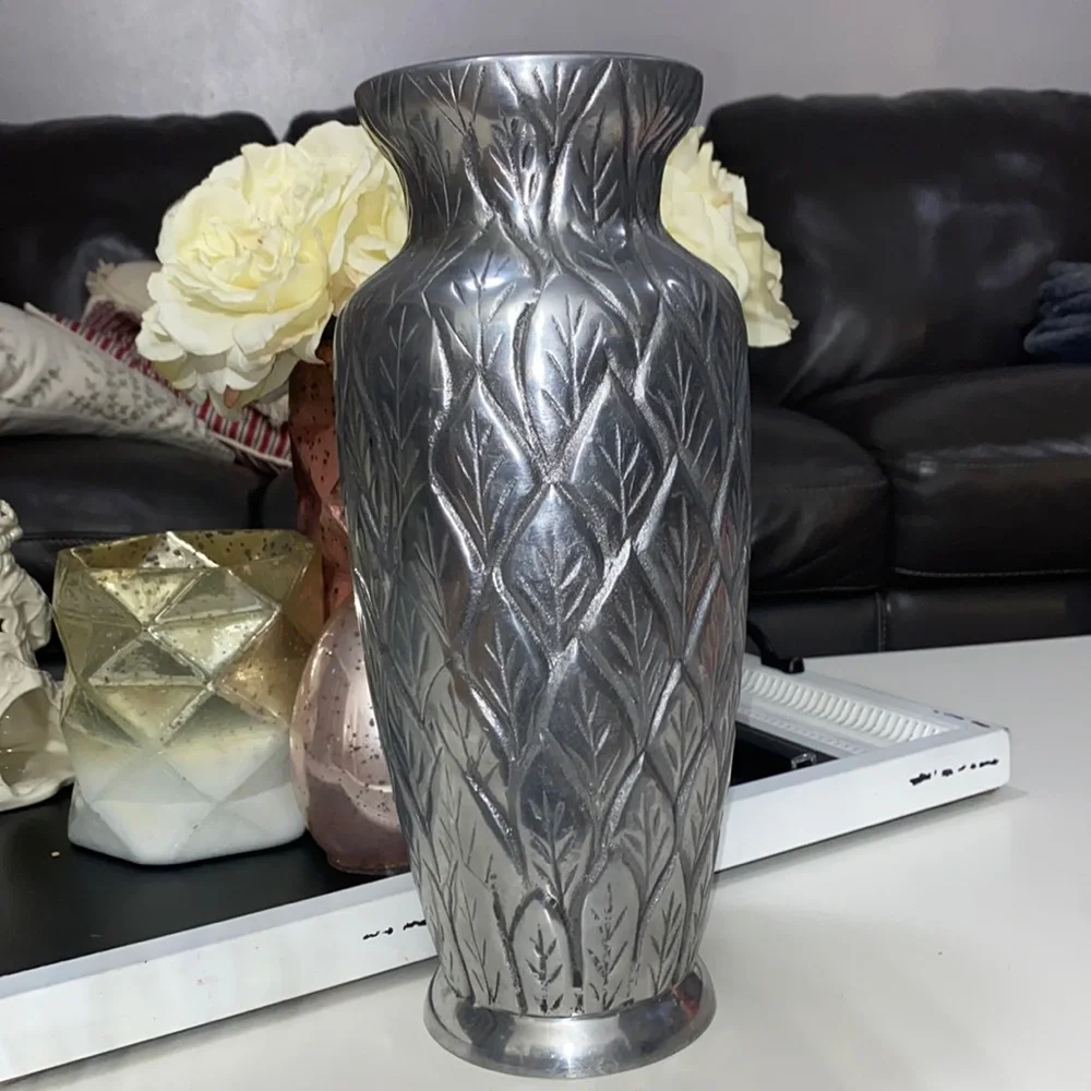 Pottery Barn Pewter Vase
